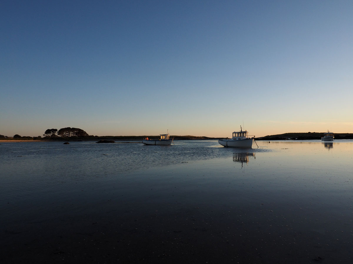 Plage de Lilia Plouguerneau en soirée